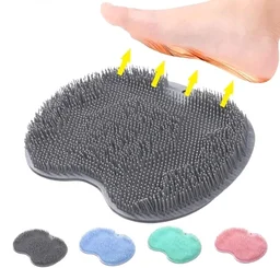 Lazy Silicone Bath Massage Cushion with Suction Cup, Shower Foot Scrubber Brush Foot Bath Mat Scrubber