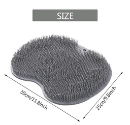 Lazy Silicone Bath Massage Cushion with Suction Cup, Shower Foot Scrubber Brush Foot Bath Mat Scrubber