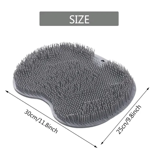 Lazy Silicone Bath Massage Cushion with Suction Cup, Shower Foot Scrubber Brush Foot Bath Mat Scrubber