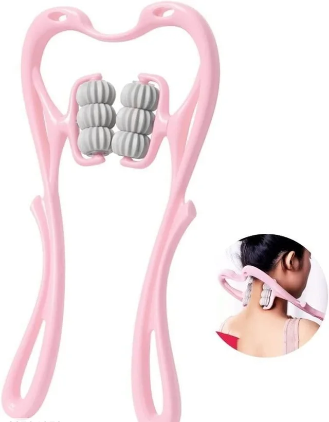 Neck Massager Pinpoint Roller Neck Spine Massage Tool Relaxer Handheld Roller Therapy Neck Acupoints Manual Massager