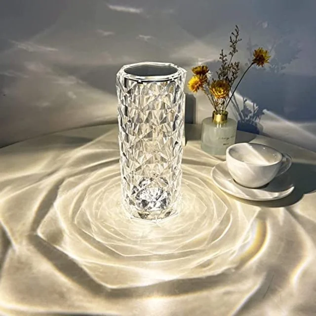 Crystal Diamond Lamp 16 Colour Changing Rose Crystal Table Lamp