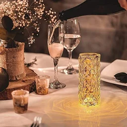 Crystal Diamond Lamp 16 Colour Changing Rose Crystal Table Lamp