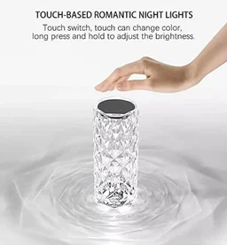 Crystal Diamond Lamp 16 Colour Changing Rose Crystal Table Lamp
