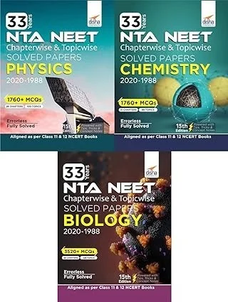 33 Years Neet Chapterwise & Topicwise Solved Papers Physics, Chemistry & Biology (2020 - 1988 (English, Paperback, unknown)