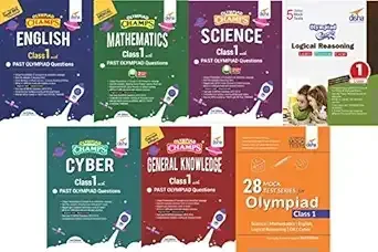 Disha Olympiad Champs Science, Mathematics, English, Logical Reasoning, Cyber & Gk Class 1 with 28 Mock Tests (English, Paperback, unknown) 9789389986112