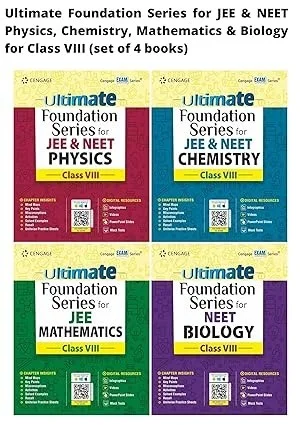 Cengage Learning India Private Limited Ultimate Foundation Series for JEE & NEET Physics, Chemistry, Mathematics & Biology for Class VIII (set of 4 books)