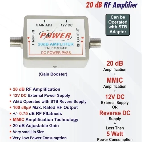 12V DC 20 dB Amplifier