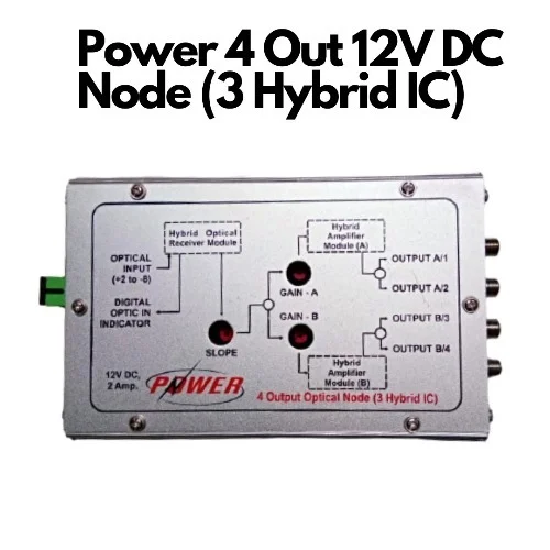 Power 4 out 12V DC Node (3 Hybrid IC) With 2 mpr. Adaptor