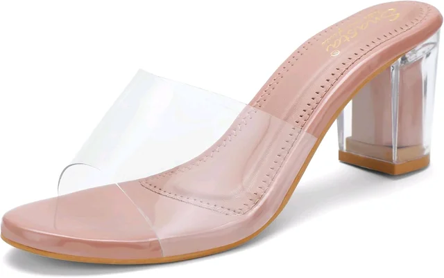 transparent heels for women - Clam Shell, 4