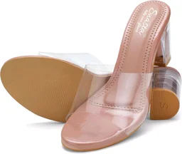 transparent heels for women - Clam Shell, 7