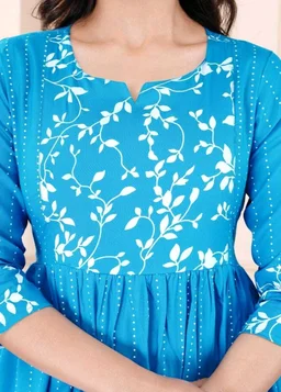 Women Floral Print Viscose Rayon Straight Kurta (Pink) - Scooter, 6XL