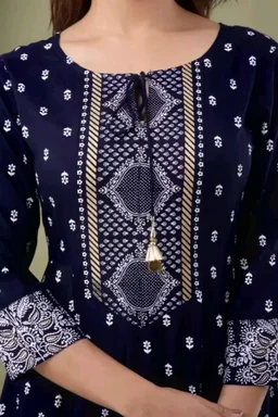 Women Viscose Rayon Kurta. Pant Dupatta Set - Black Rock, M