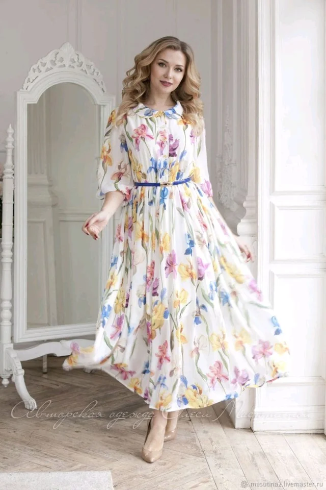 Russian Women A-line Multicolor Dress - Westar, M