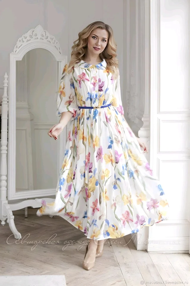 Russian Women A-line Multicolor Dress - Westar, M