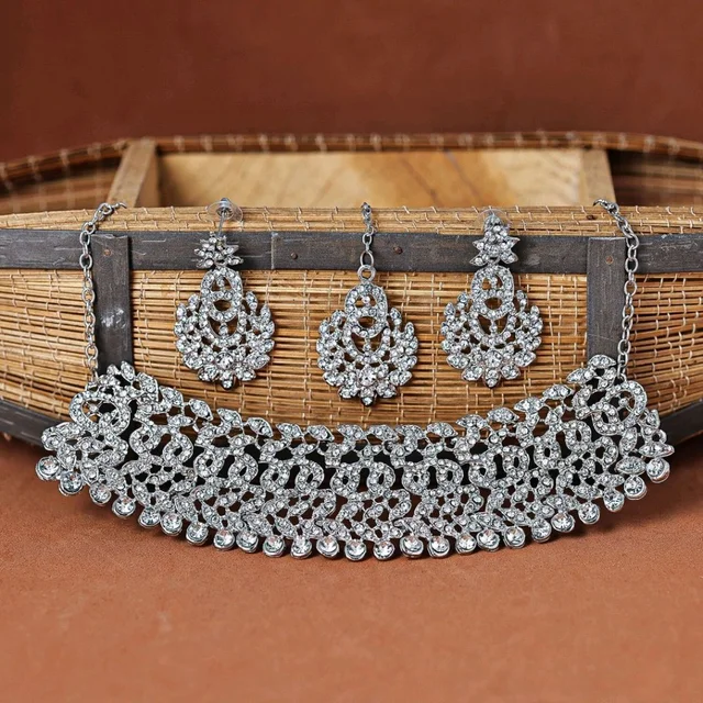 Alloy Gold-plated White Jewel Set (Pack of 1) - White