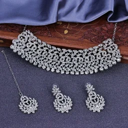 Alloy Gold-plated White Jewel Set (Pack of 1) - White