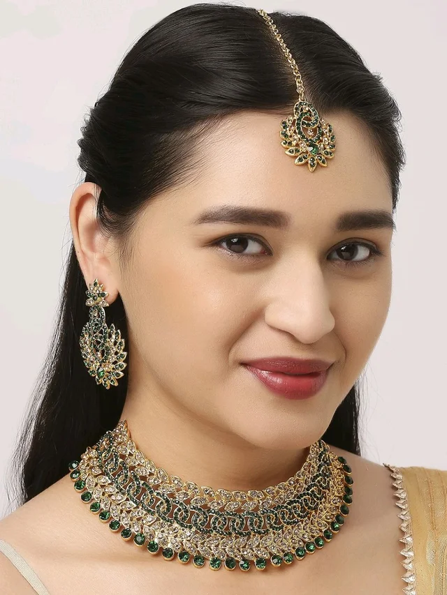 Alloy Gold-plated White Jewel Set (Pack of 1) - GreenLct