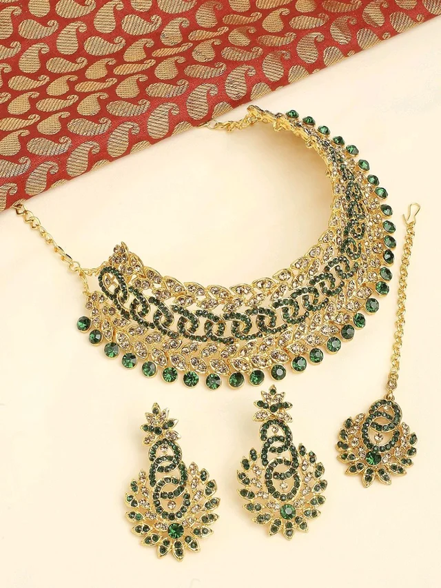 Alloy Gold-plated White Jewel Set (Pack of 1) - GreenLct