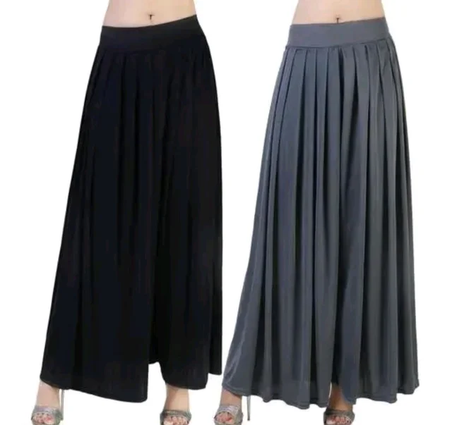 Women's Regular Fit Palazzos |Jambo Plazo | Elephant Plazo - Pack of 2 - 42, Abbey