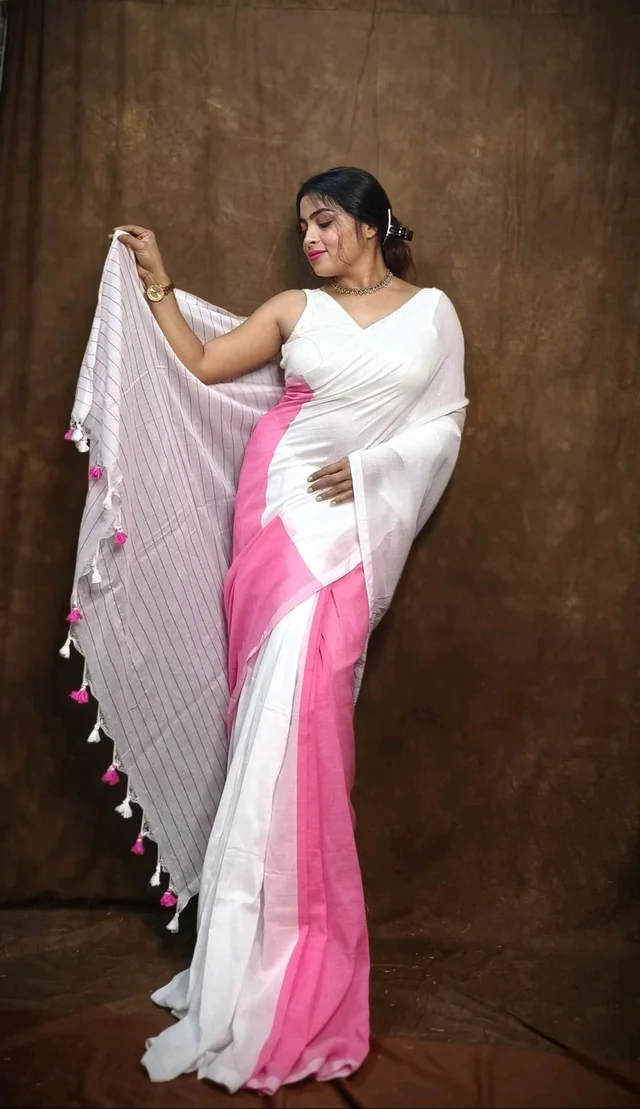PURE HAND LUM SAREE | OCCASION WEAR FOR WOMEN | BY COLOR DESIGN SAREE |Handloom Cotton Saree | Cotton Print Saree | Saree with Cotton Blouse | Traditional Handloom Saree | Women’s Handloom Saree | - Mulberry, Free Size
