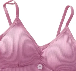 NanoEdge Crop Top for Women Cropped Cami Women's Top Camisole Built in Bra Free Size (28 Till 32) Pack of 1 (Pink - Turkish Rose, 28A