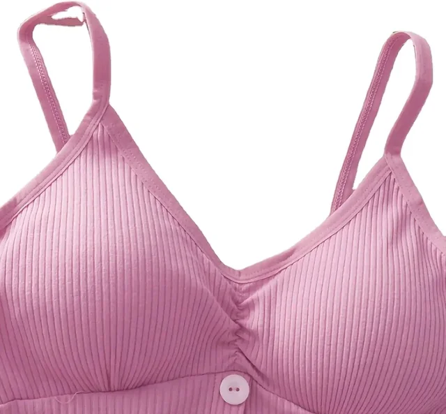 NanoEdge Crop Top for Women Cropped Cami Women's Top Camisole Built in Bra Free Size (28 Till 32) Pack of 1 (Pink - Turkish Rose, 28A