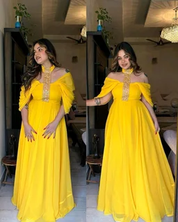 Looking for this same colour beautiful Designer Padded Gown - Corn, XS
