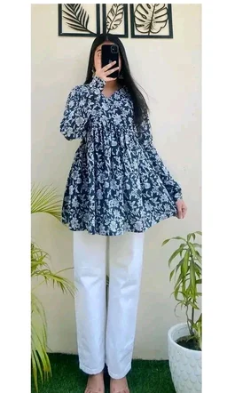 Women printed top - Elephant, M