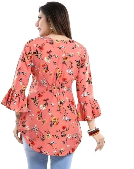 Casual Printed Women Blue Top - Sunglo, S
