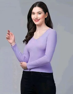 Casual Wear Full Sleeve Regular Fit Top for Women, Top for Girls Free Size (Bust 28-32,Length-18, Brown) - Lavender Gray, L