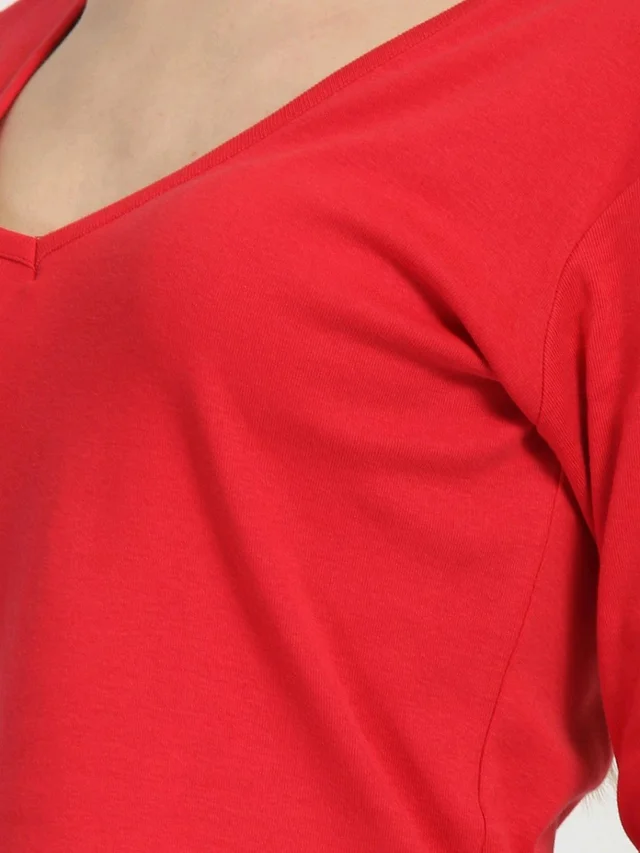 Casual Wear Full Sleeve Regular Fit Top for Women, Top for Girls Free Size (Bust 28-32,Length-18, Brown) - Red, XL