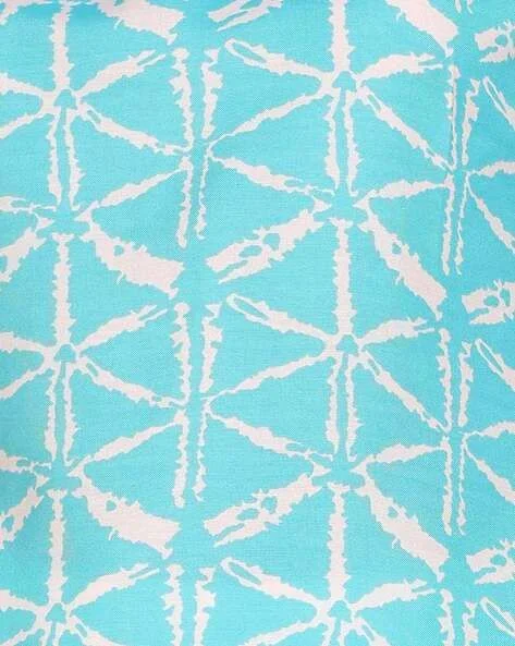 Turquoise Printed Poly Rayon Short Kurti For Women And Girls - Spray, Xs