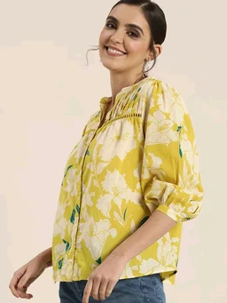Women's Cotton Printed Regular Fit top - Turbo, XXL