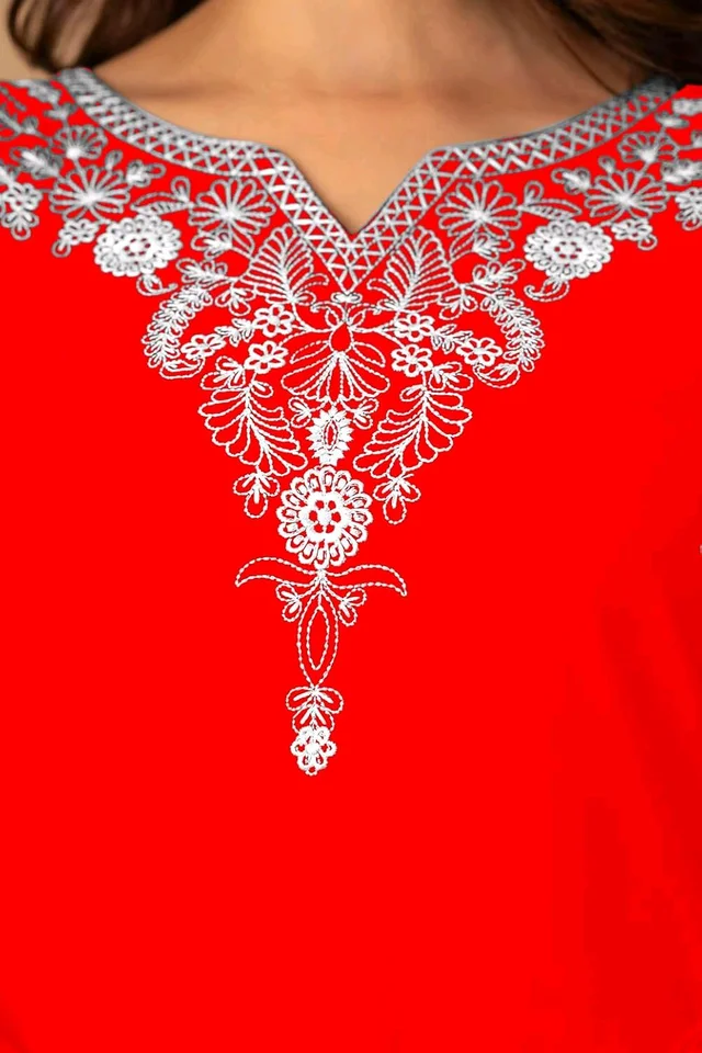 Women Rayon Regular Top - Red, S