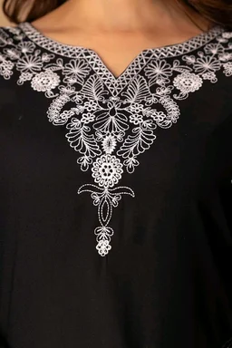 Women Rayon Regular Top - Black, XL