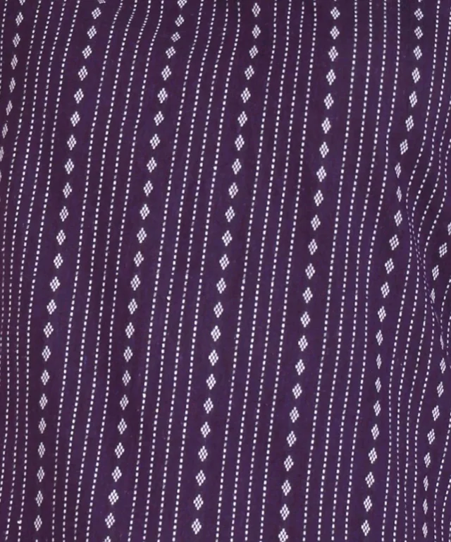 Women Striped Pure Cotton. Straight Kurta (Purple) - Eggplant, S