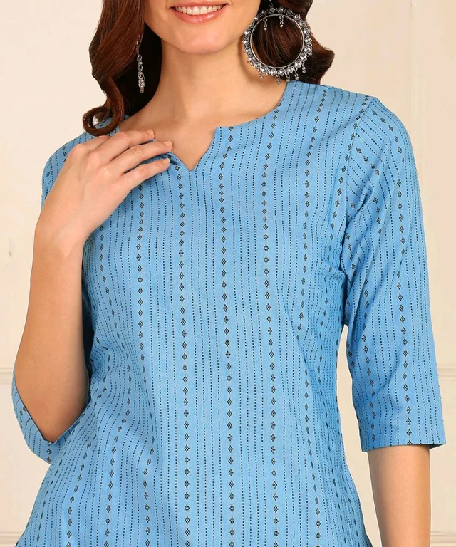 Women Striped Pure Cotton. Straight Kurta (Purple) - Ship Cove, XXL