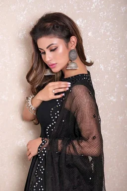 Buy Mouni Roy's Hit Black Color Designer Sharara Suit - XL, Black