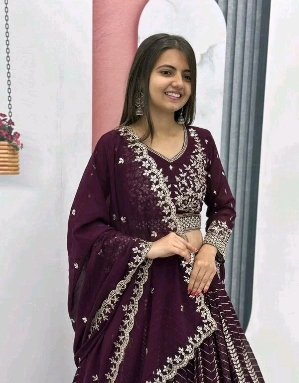 Heavy Fox Georgette* - M, Wine Berry