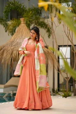 Charvi bright cosmos maxi set - Burnt Sienna, M
