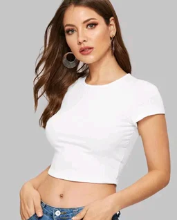 Casual Regular Sleeves Self Design Women Black Top - White, L