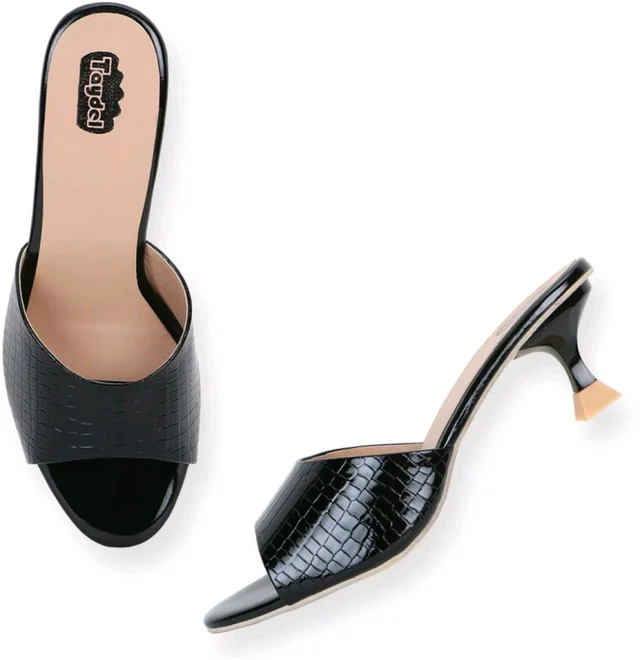 Women Heels Sandal (Black, 3) - Black, 5