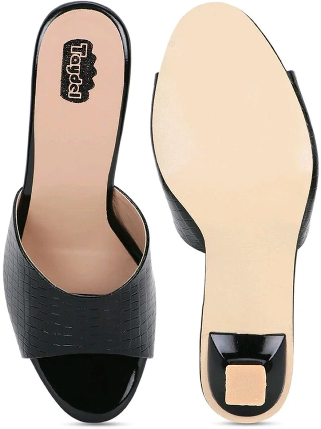 Women Heels Sandal (Black, 3) - Black, 8