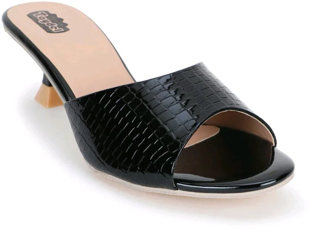 Women Heels Sandal (Black, 3) - Black, 8