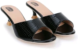 Women Heels Sandal (Black, 3) - Black, 8