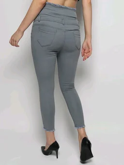 Women Skinny High Rise Black Jeans - Oslo Gray, 26