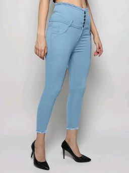 Women Skinny High Rise Black Jeans - Regent St Blue, 28