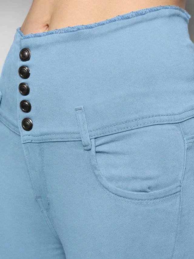 Women Skinny High Rise Black Jeans - Regent St Blue, 32