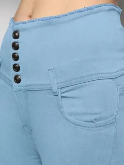 Women Skinny High Rise Black Jeans - Regent St Blue, 34