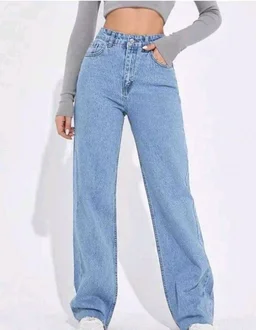 Women Straight Fit High Rise Blue Jeans - Polo Blue, 28